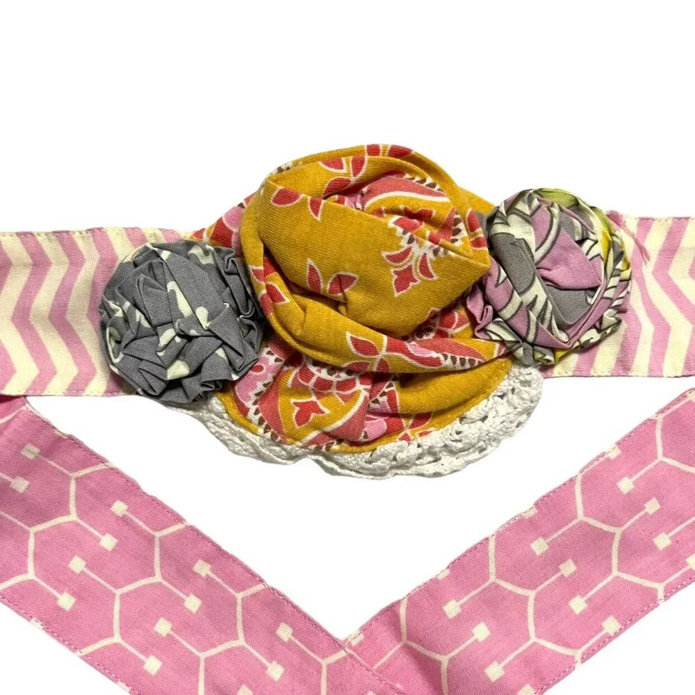 NEW Mustard Pie Alice Wrap Headband Sunny Sweet Pink